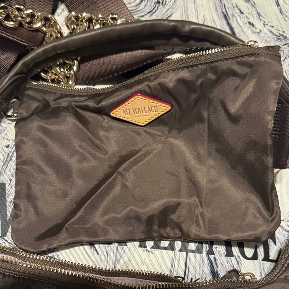 MZ Wallace Brown Quilted Madiso Shoulder Women's Bag - Picture 3 of 12